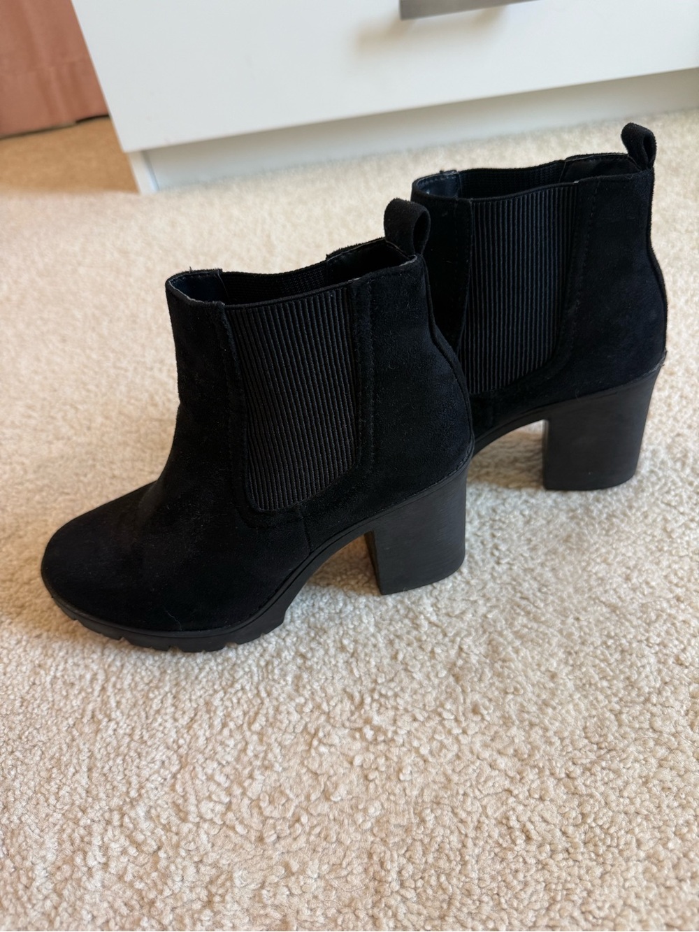 Topshop Black Heeled Booties
